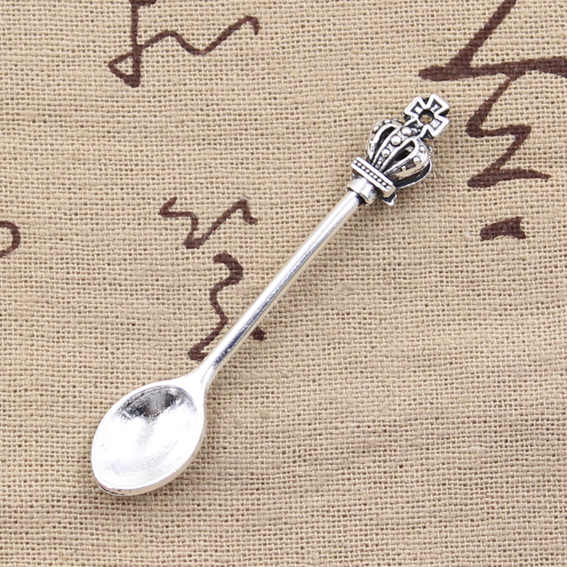 Vintage Collectible Spoons - 8pcs Charms Keuken Lepel Kroon 57x9mm