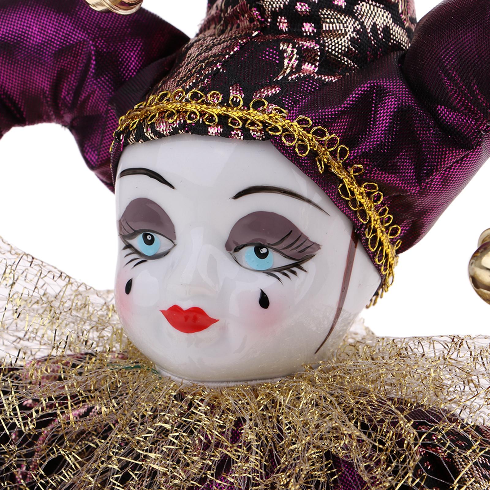 Vintage Collectible Clowns - Italiaanse stijl porseleinen poppen Clown Triangel