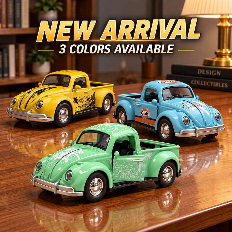 Vintage Collection - NIEUW 1:36 Vintage Beetle-stijl pick-up truck,