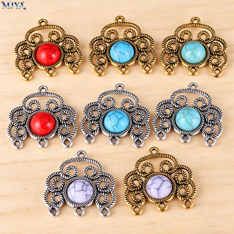 Vintage Collectible Item - MJYA 5 stks/partij Vintage Legering Turquoise