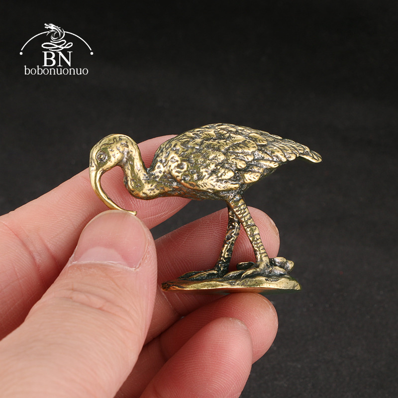 Vintage Collectible Accessories - Messing vintage kraanvogelbeeldjes met lange snavel