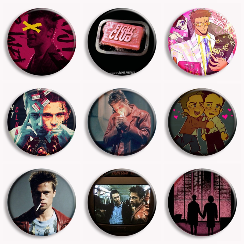 Collectible Vintage Brooches - Retro Classic Film Fight Club Zeep