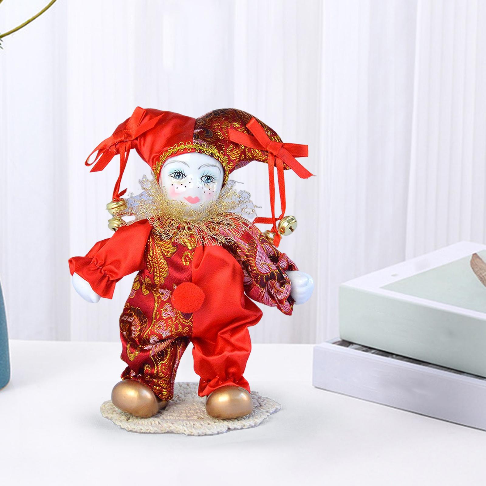 Vintage Collectible Clowns - 7 inch Clownpoppen Display Antieke pop