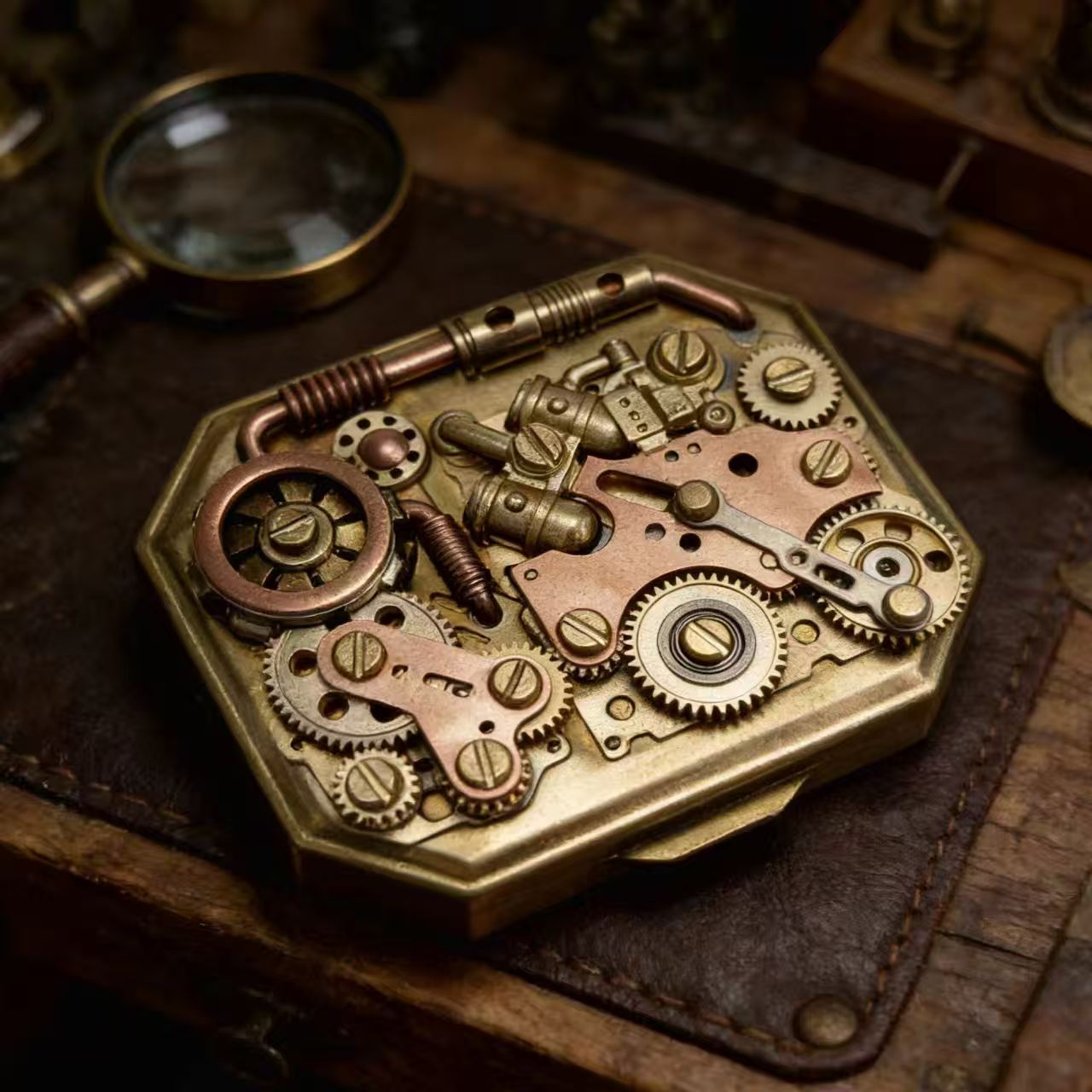 Vintage puur koperen gear kero - Vintage Collectible Accessories recensie en prijs
