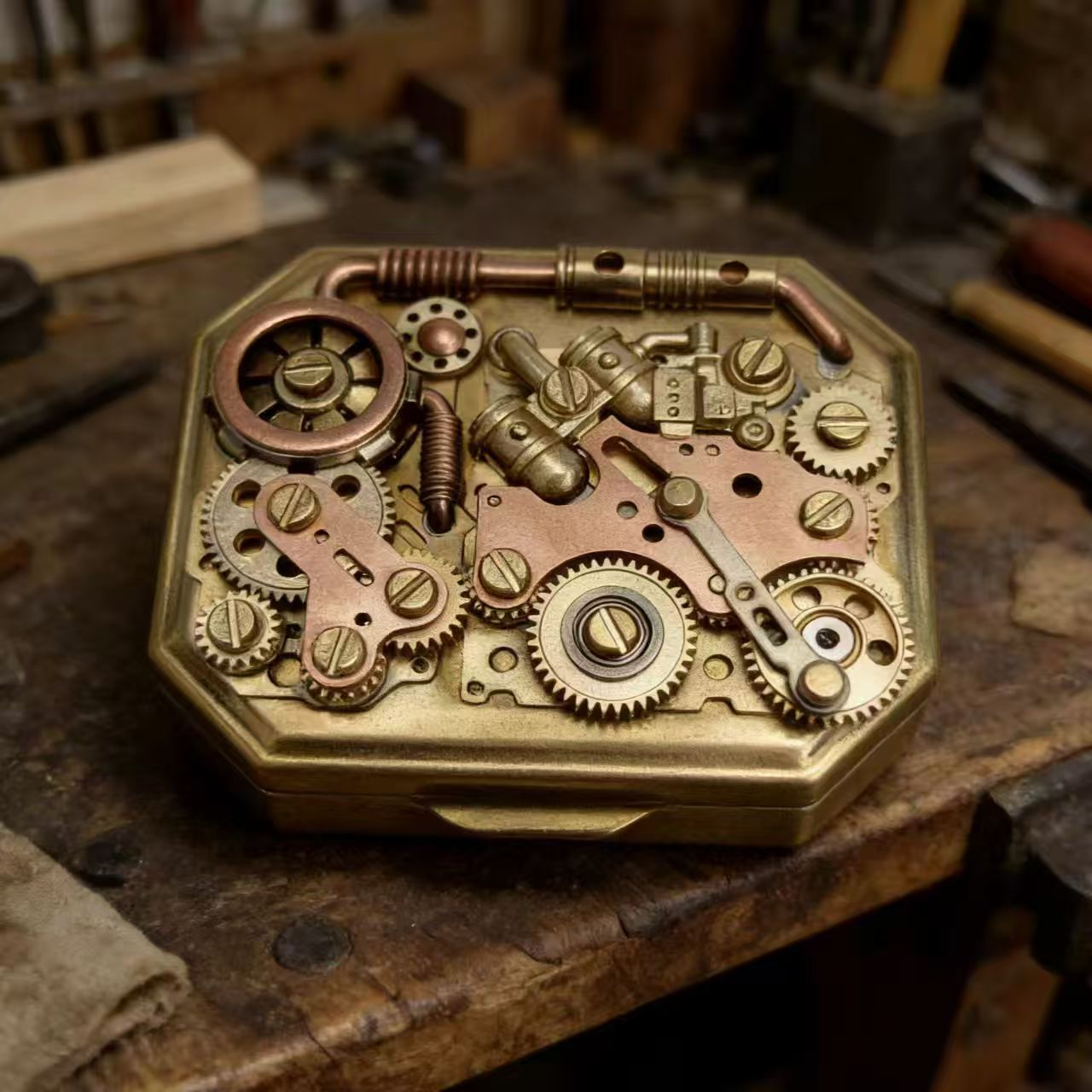 Vintage puur koperen gear kero - Vintage Collectible Accessories recensie en prijs