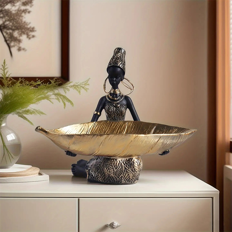 Afrikaans meisje met een bord  - Vintage Collectible Furniture recensie en prijs