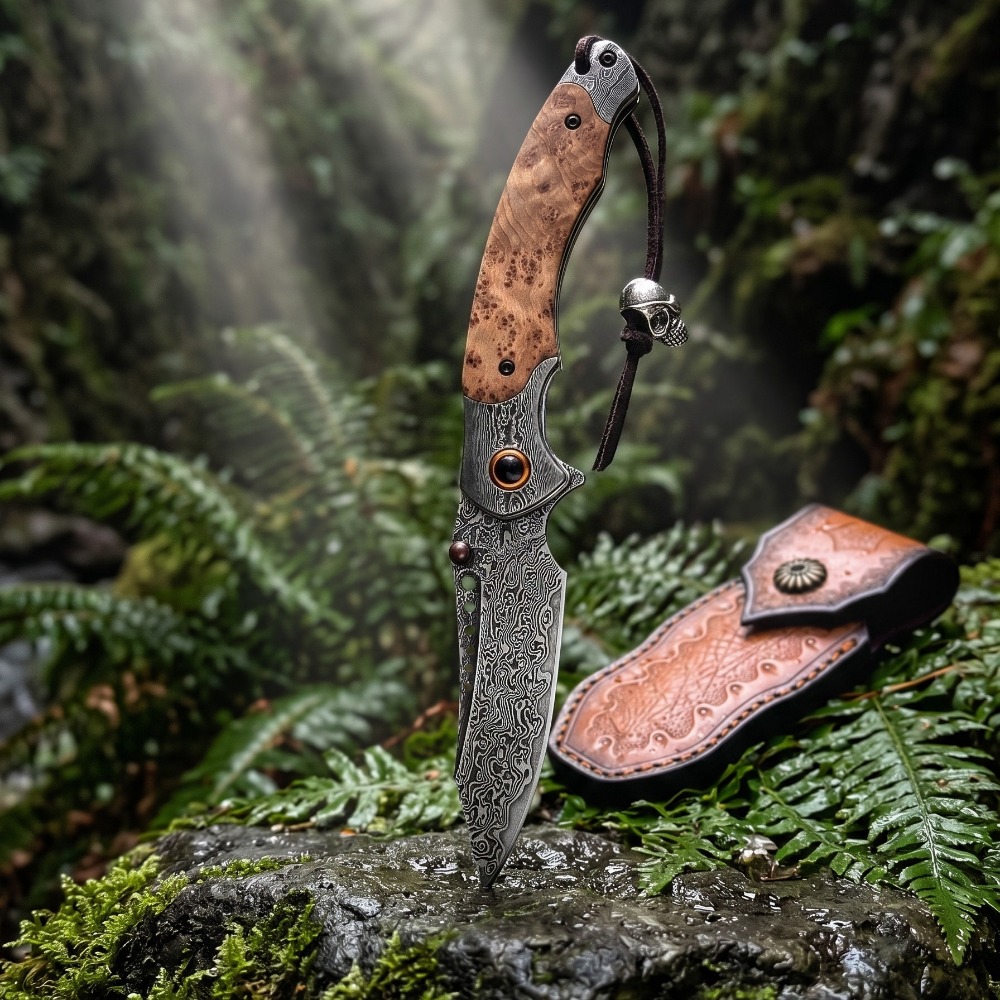 Hoogwaardig damastpatroon vouw - Vintage Collectible Knife recensie en prijs