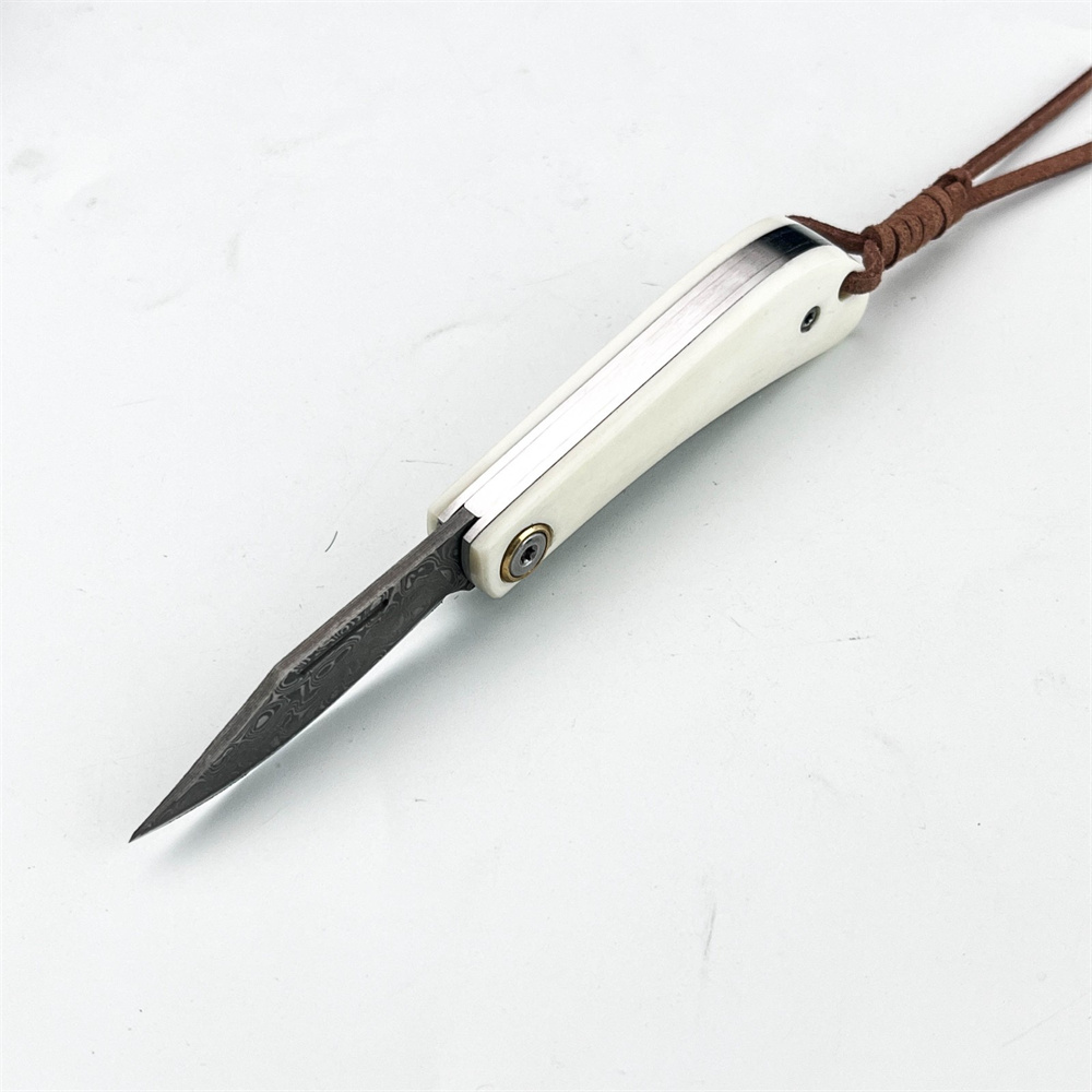 Vintage Damascus vouwmes met i - Vintage Collectible Knife recensie en prijs